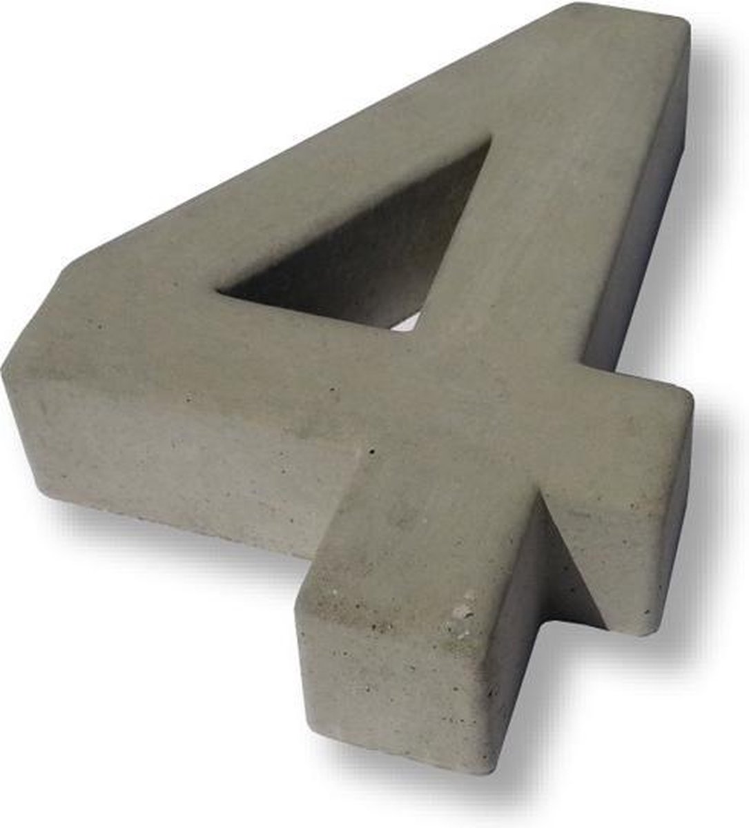 Huisnummer Beton, cijfer 4, Hoogte 20 cm | Huisnummer beton | Huisnummers | Huisnummer modern | Betonnen huisnummer | Gratis verzending!