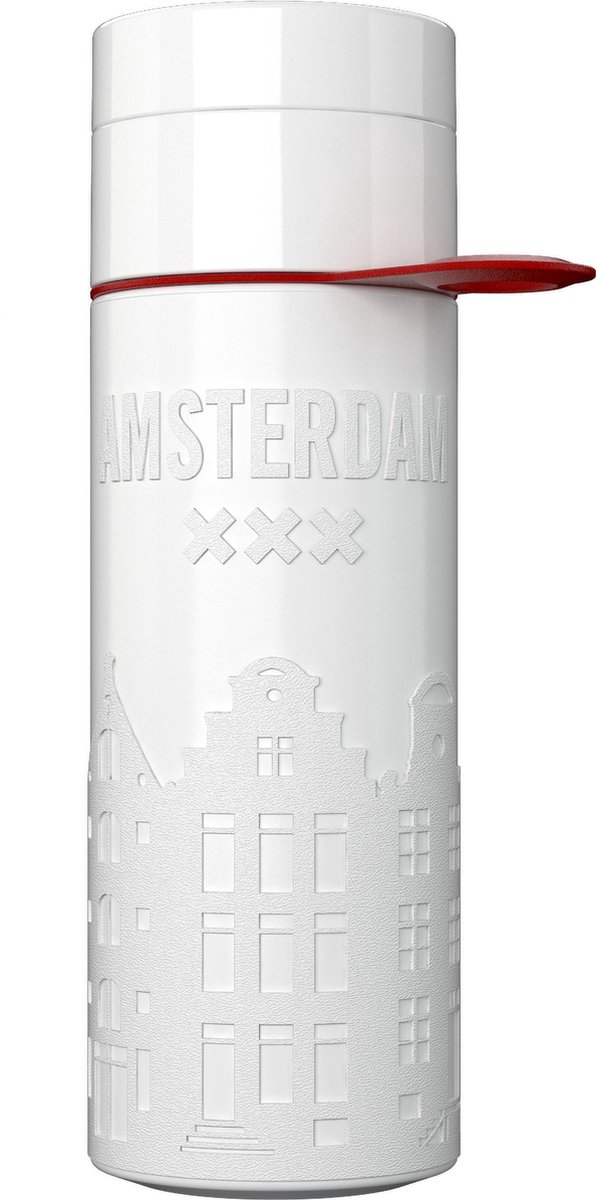 Amsterdam Bottle - Herbruikbare drinkfles - Wit - 500ML