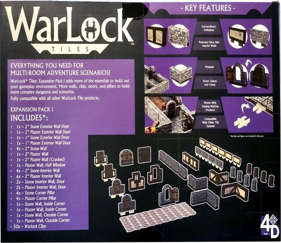 Thumbnail van een extra afbeelding van het spel WarLock Dungeon Tiles: Expansion Box 1