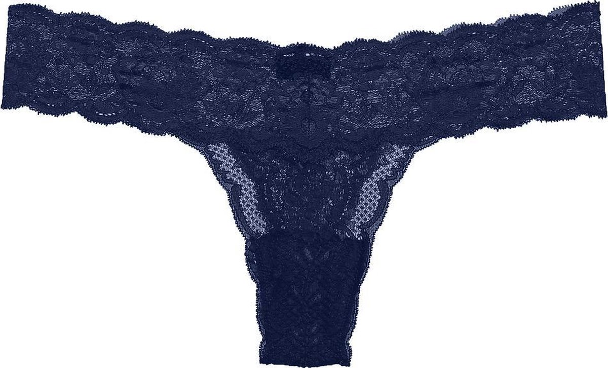 Cosabella Never Say Never Low Rise Cutie Bow String - NAVY BLU - Maat O/S