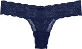 Cosabella Never Say Never Low Rise Cutie Bow String - NAVY BLU - Maat O/S