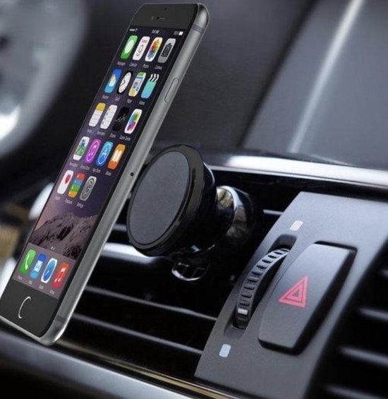 C6 Universele Magneet telefoon auto houder ventilatierooster - iPhone - Samsung - Zwart