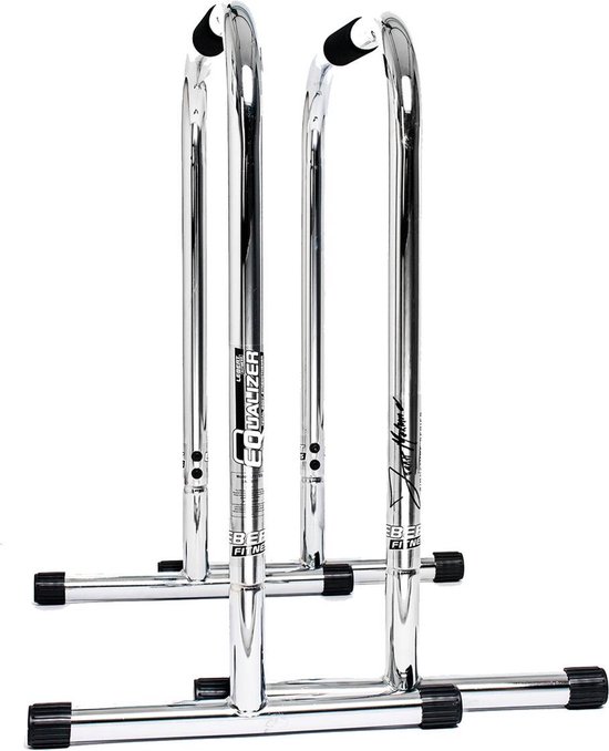 Lebert Equalizer XL Chrome Opdruksteunen Dip Bars Fitness bars