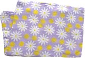 Swaddle doek XL - Bloemen Paars | Inbaderdoek | Hydrofiele doek