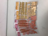 Stickervellen set, goud en brons ( 4 stuks )