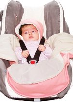 Wallaboo Babydeken Coco - handige wikkeldeken  en wrapper - 100% puur katoen - 70 * 90 cm - Roze