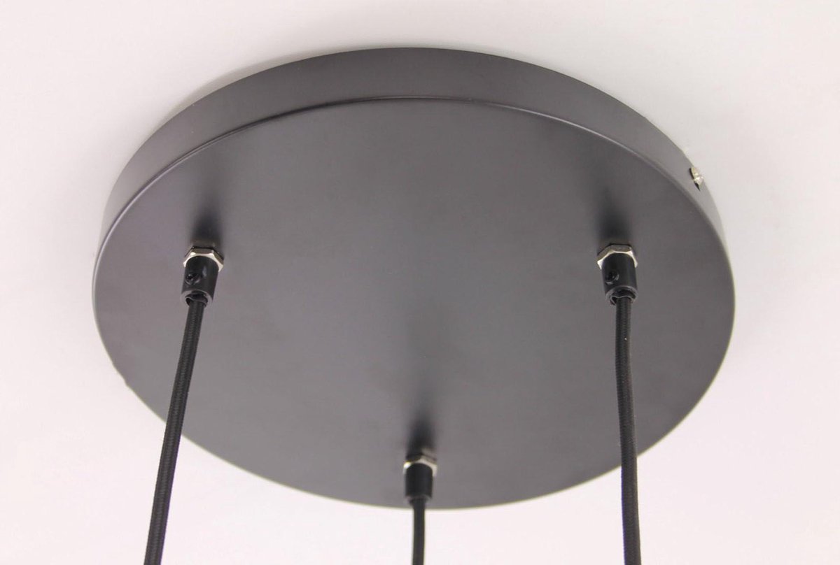 Nova Luce - hanglamp - 3xE27 - open draadstaal - zwart | bol.com