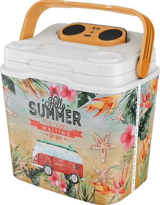 Speakooler koelbox met Bleutooth speaker "Exotic Summer" 29 liter | bol.com