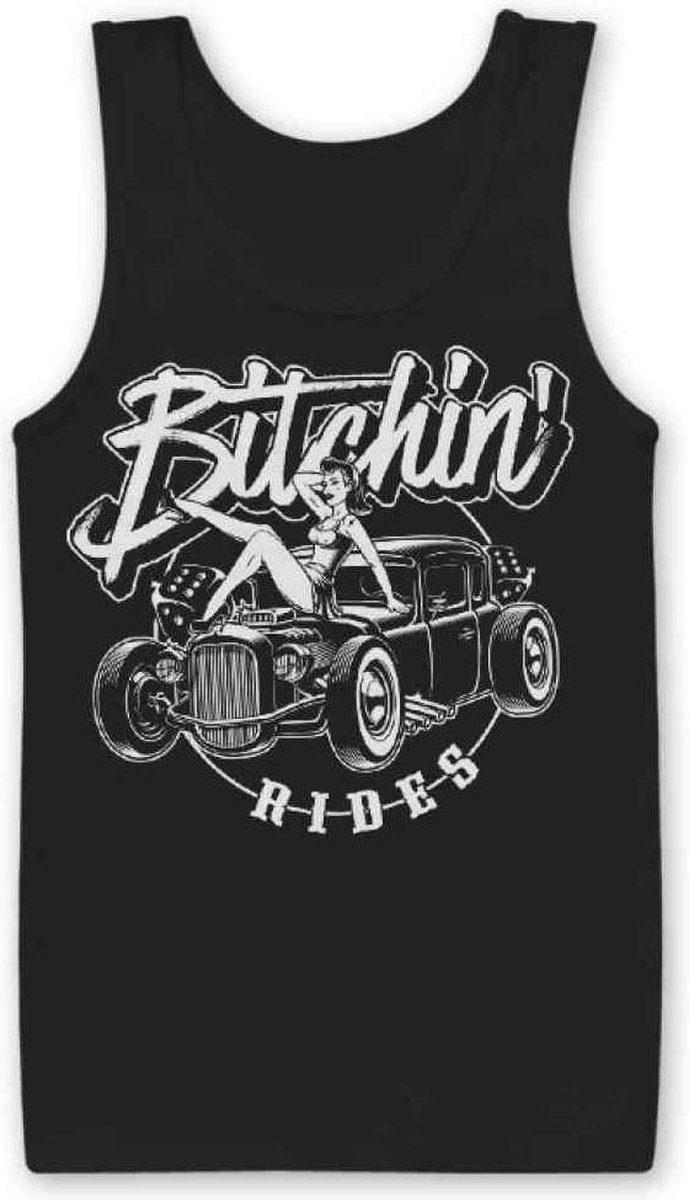 Bitchin' Rides Tanktop -2XL- Hot Rod Hot Girls Zwart