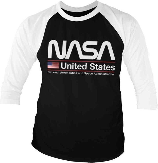 NASA Raglan top -2XL- United States Zwart/Wit