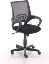 Bureaustoel - Bureaustoel voor volwassenen - Modern - Ergonomisch - In hoogte verstelbaar - Gaas - Grijs/zwart - 56x54x100 cm