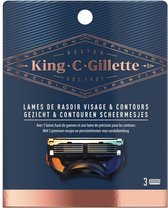 King C. Gillette scheermesjes scheer- en contouren, 3 stuks