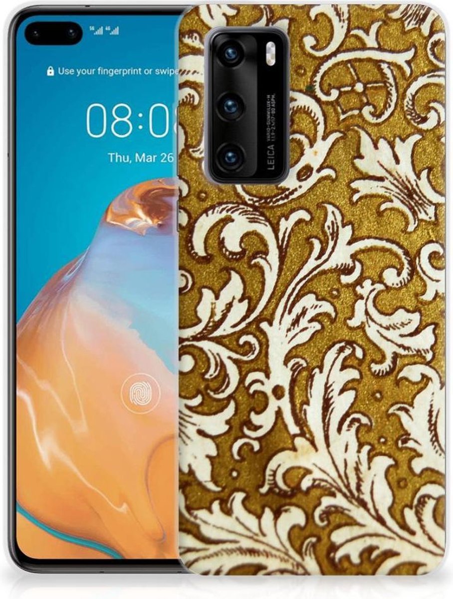 Siliconen Hoesje Huawei P40 Barok Goud
