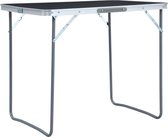 vidaXL Campingtafel inklapbaar met metalen frame 80x60 cm grijs