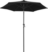 vidaXL Parasol 200x211 cm aluminium zwart