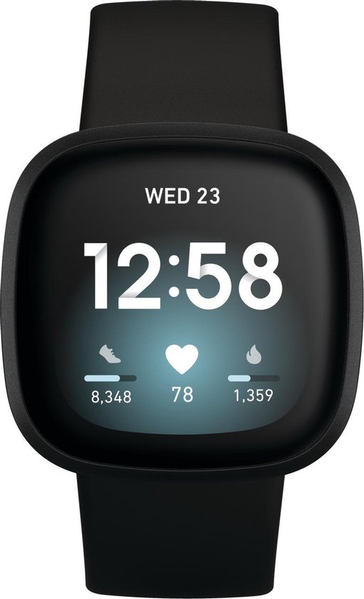 Fitbit Versa 3 - Smartwatch heren en dames - Zwart cadeau geven