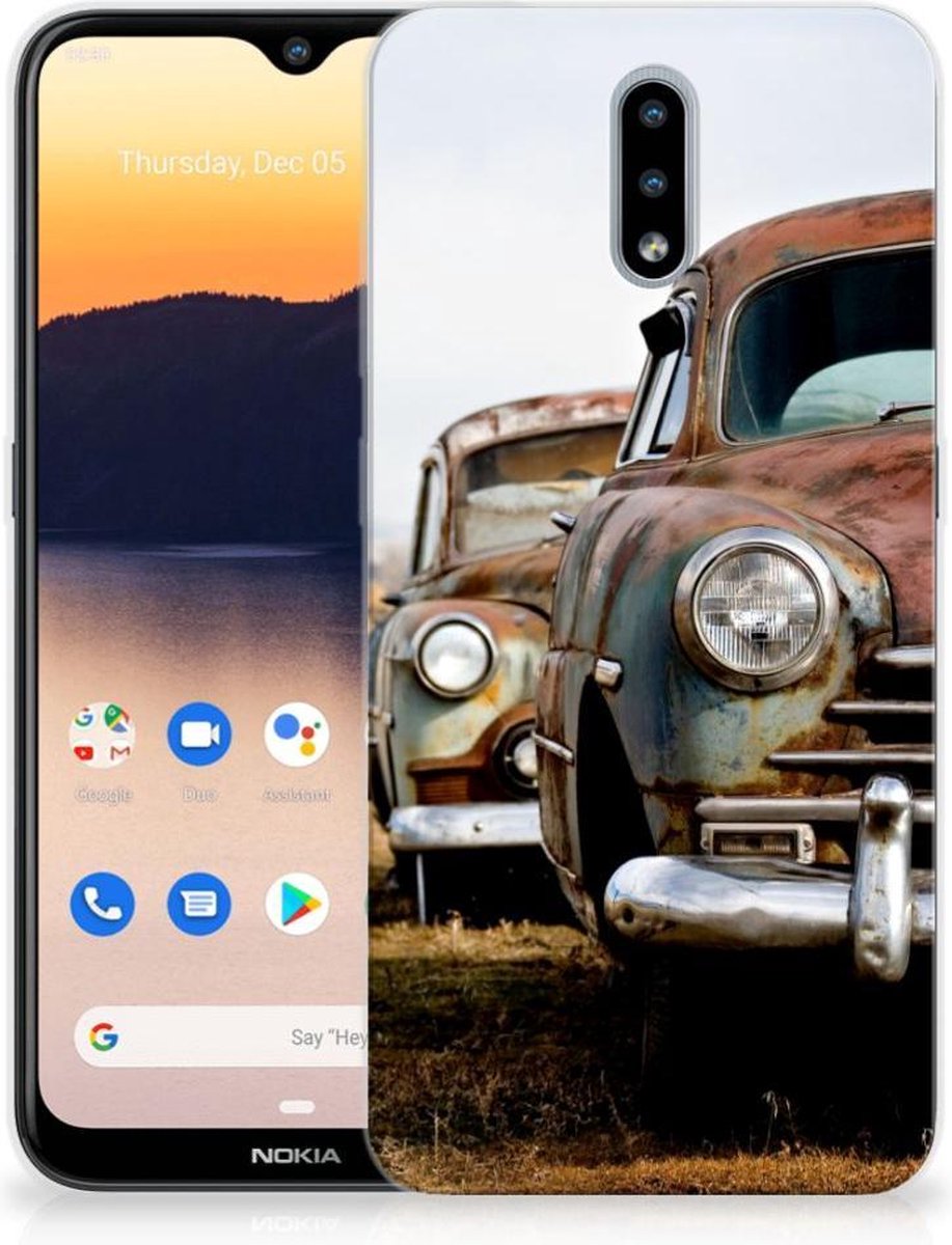 Nokia 2.3 Siliconen Hoesje met foto Vintage Auto