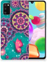 Telefoonhoesje Geschikt voor Samsung Galaxy A41 Back Cover Siliconen Hoesje Cirkels en Vlinders