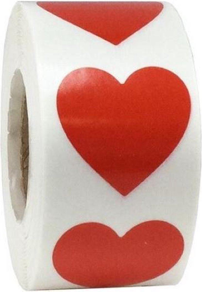 500 Stuks 1 holografische Rode Hart Stickers Rol, Glitter Tiny Hartjes Sticker Voor Kinderen Gebruik Voor Valentijnsdag Liefde Decoraties Award Charts Plakboek