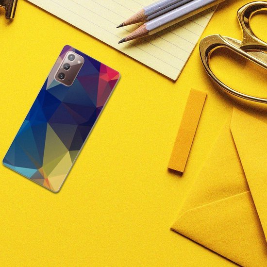 TPU étui pour Samsung Note 20 Coque Polygon Noir