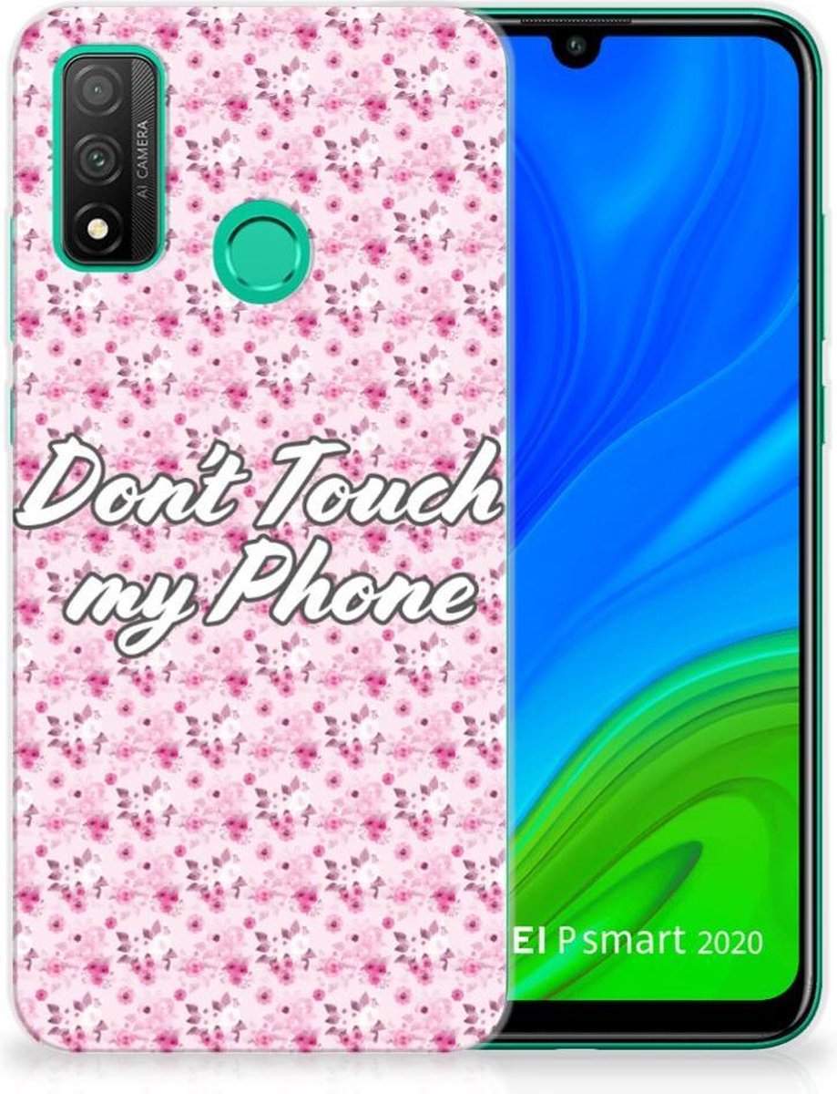 Huawei P Smart 2020 Silicone-hoesje Flowers Pink DTMP