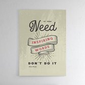 Inspiring Words - Walljar - Wanddecoratie - Poster ingelijst