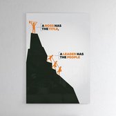 Leader - Walljar - Wanddecoratie - Poster ingelijst