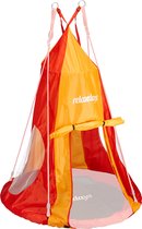 relaxdays tente nid swing - cocon - tente suspendue - accessoires balançoire - jardin - rouge 90 cm