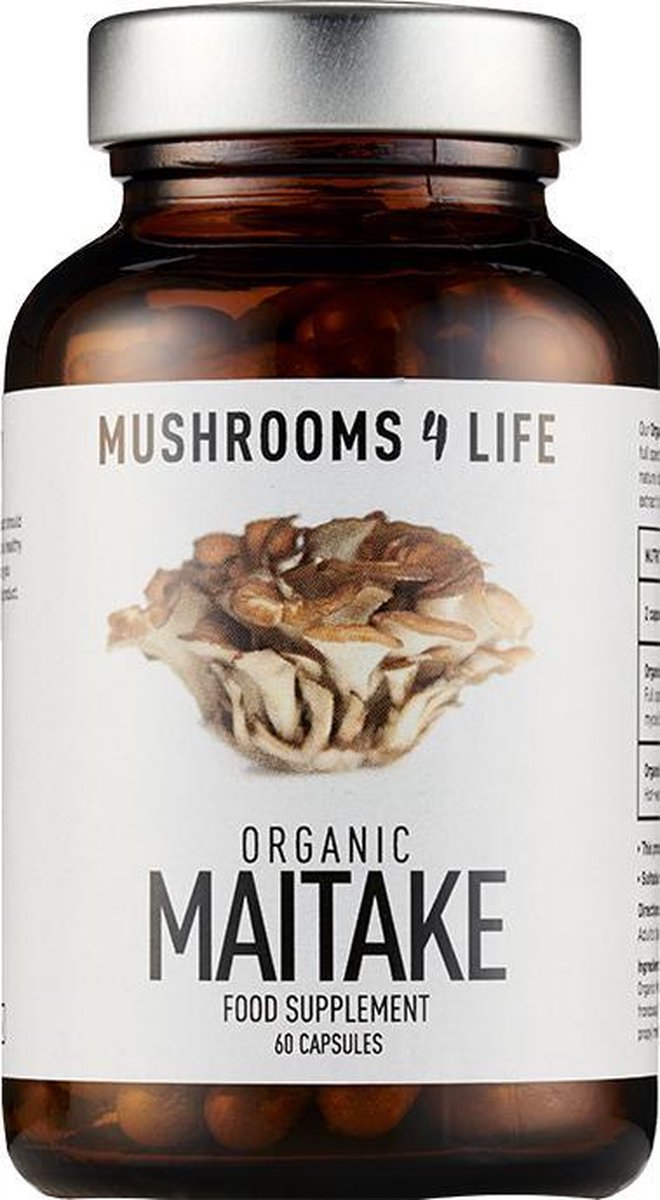 Mushrooms4Life - Biologische paddenstoel Maitake Capsules (60 stuks)