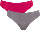 sloggi mOve Mini Dames String - 2-pack - Grijs/Roze - Maat S