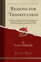Reasons for Thankfulness