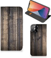 Leuk Case Cadeau voor Mannen iPhone 12 Pro Max Smart Cover Steigerhout