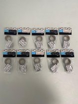 Papieren tape met geometrisch patroon (zeshoekig) - set van 10 keer 2 rolletjes