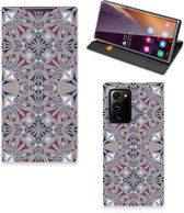 Flipcover Geschikt voor Samsung Galaxy Note 20 Ultra Smart Cover Flower Tiles