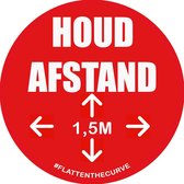 Vloersticker 1,5 meter afstand Corona (5x) - 6x18cm