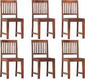 Eetkamerstoelen set 6 stuks Massief Mangohout   (Incl LW anti kras viltjes) - Eetkamer stoelen - Extra stoelen voor huiskamer - Dineerstoelen – Tafelstoelen