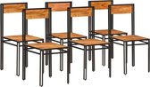 Eetkamerstoelen set 6 stuks  (Incl LW anti kras viltjes) - Eetkamer stoelen - Extra stoelen voor huiskamer - Dineerstoelen – Tafelstoelen