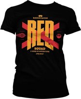 Merchandising STAR WARS 7 - T-Shirt Red Squad GIRL - Black (L)