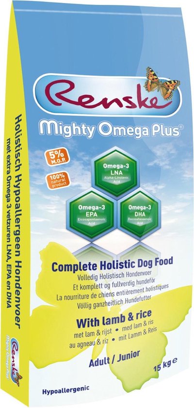 Renske - Mighty Omega Plus Lam Geperst Hondenvoer 3 kg