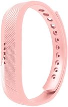 Siliconen Bandje Licht Roze geschikt voor Fitbit Flex 2 - Kliksluiting – Armband light pink - Maat: zie maatfoto