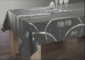 Tafelkleed anti-vlek Strass antraciet 200 x 150cm Tafellaken - Decoratieve Tafel Accessoires - Woonkamer Decoratie - Bonne et Plus®