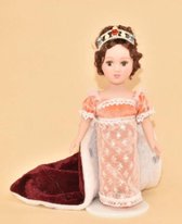 Koninklijke Porseleinen pop Josephine Beauharnais - porselein - stiften - koningin - prinses - prinsessen - koning - atlas