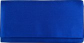 Bulaggi Clutch voor Dames / Schoudertas - Satijn - Bulaggi - Kobalt blauw / Avondtasje met schouderriem/ Effen clutch handtasjes