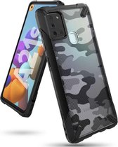 Ringke Samsung Galaxy A21s Hoesje Fusion X Camo - Zwart