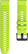 Let op type!! Voor Garmin fenix 6X 26mm Smart Watch Quick release Silicon polsband horlogeband (Lime kleur)