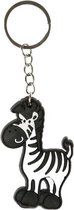 Lg-imports Sleutelhanger Zebra 6,5 X 4,5 Cm Zwart/wit
