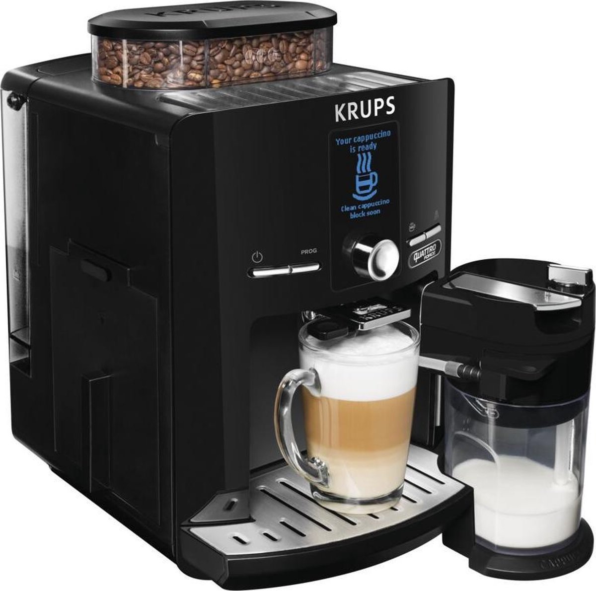 Krups Quattro Force Latt Espress EA82F8 - Espressomachine - Zwart | bol.com