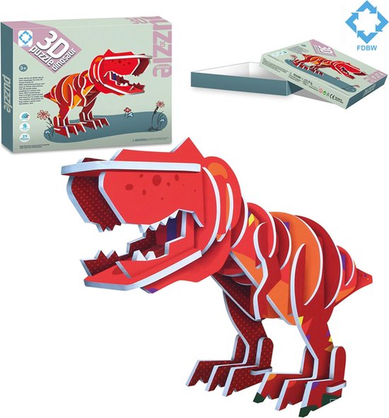 Puzzel Dino Verzameling | 3D Puzzel T-Rex – 3 jaar | Dinosaurus Speelgoed 3  Jaar |... | bol.com