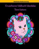 Erwachsene Malbuch Mandalas Tiere Katzen