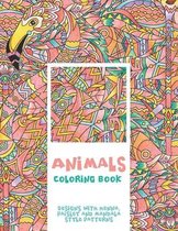 Animals - Coloring Book - Designs with Henna, Paisley and Mandala Style Patterns